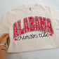 Alabama Distress Varsity Look, School Spirit Wear, PNG Digital Design,, Football (Digital Only)