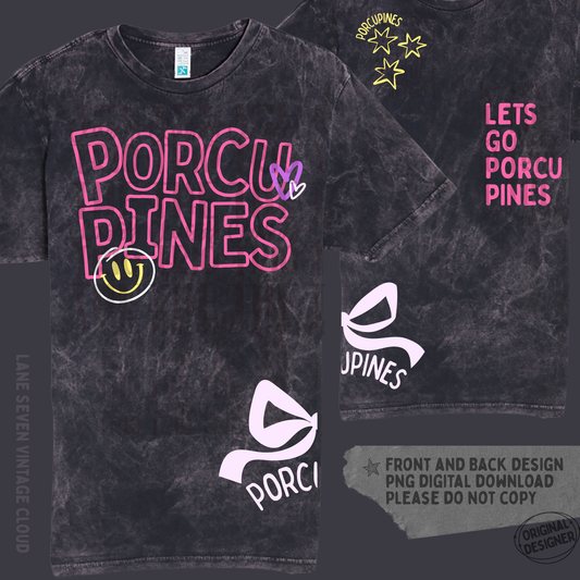 Porcupines Doodle | Digital Design | PNG | Sublimation | Shirt Design | Trending | Original Designer