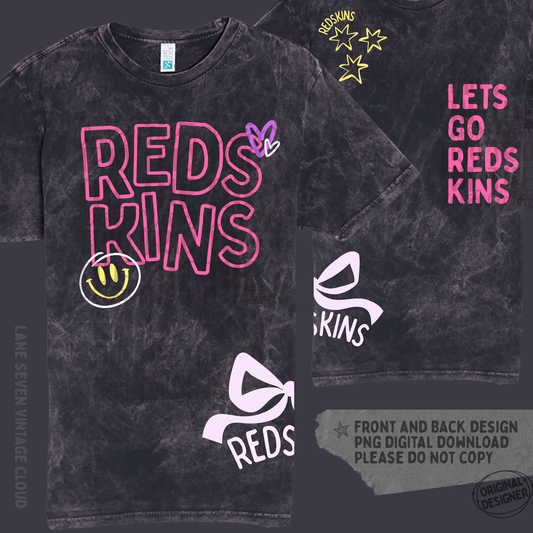 Red Skins Doodle | Digital Design | PNG | Sublimation | Shirt Design | Trending | Original Designer
