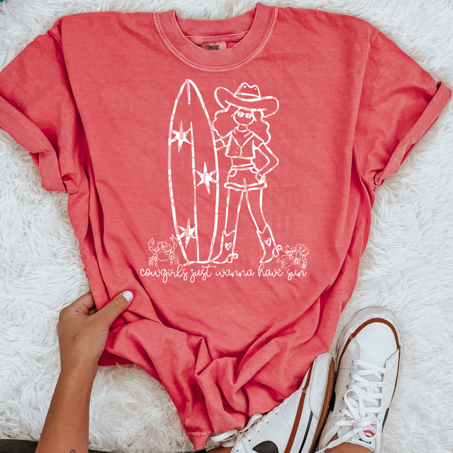 Cowgirls Wanna Have Sun PNG | Funny Doodle Summertime Design (Digital Download)
