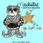 Cheer Mascots Bundle Spirit Wear PNG, Trendy Sleeve Shirt Designs, Faux Glitter, (Digital Design)