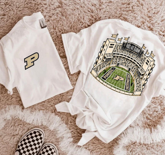 Gold & Black Football Stadium PNG | Gameday Clipart | Sports Stadium Illustration | Digital Download | Shirt Design PNG | Boutique Graphic