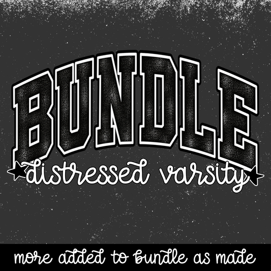 Football Varsity Distress Bundle PNG | Gameday Illustration | Digital Download | Shirt Design PNG | Boutique Tshirt Design