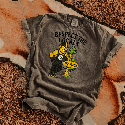 Respect the Locals | Digital Design | PNG | Sublimation | Pitt | Retro | Shirt Design | Trend | Vintage Chalk Distressed