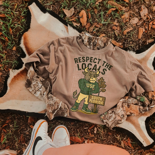 Respect the Locals | Digital Design | PNG | Sublimation | South Florida | Retro | Shirt Design | Trend | Vintage Chalk Distressed