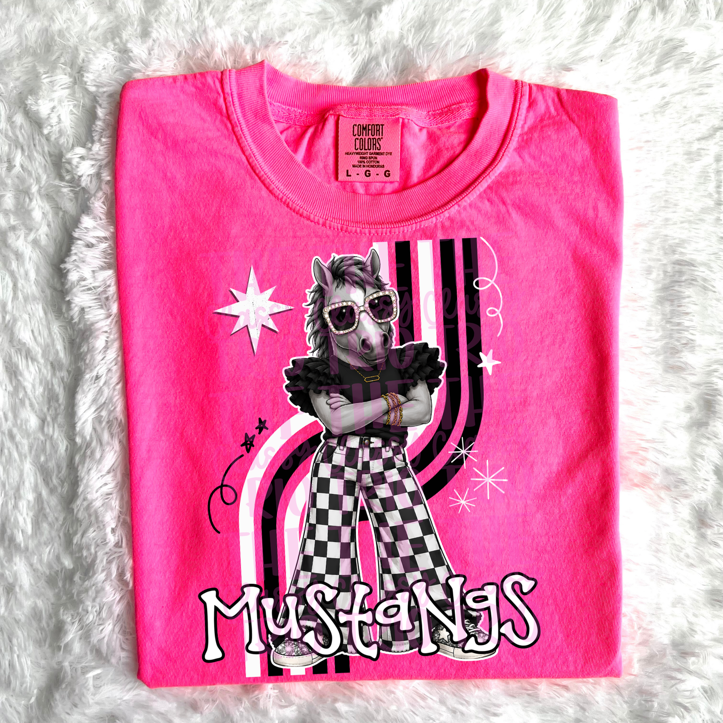 Mustangs Retro Mascot PNG | Trendy Design School Shirt, Teacher, School Spirit Digital