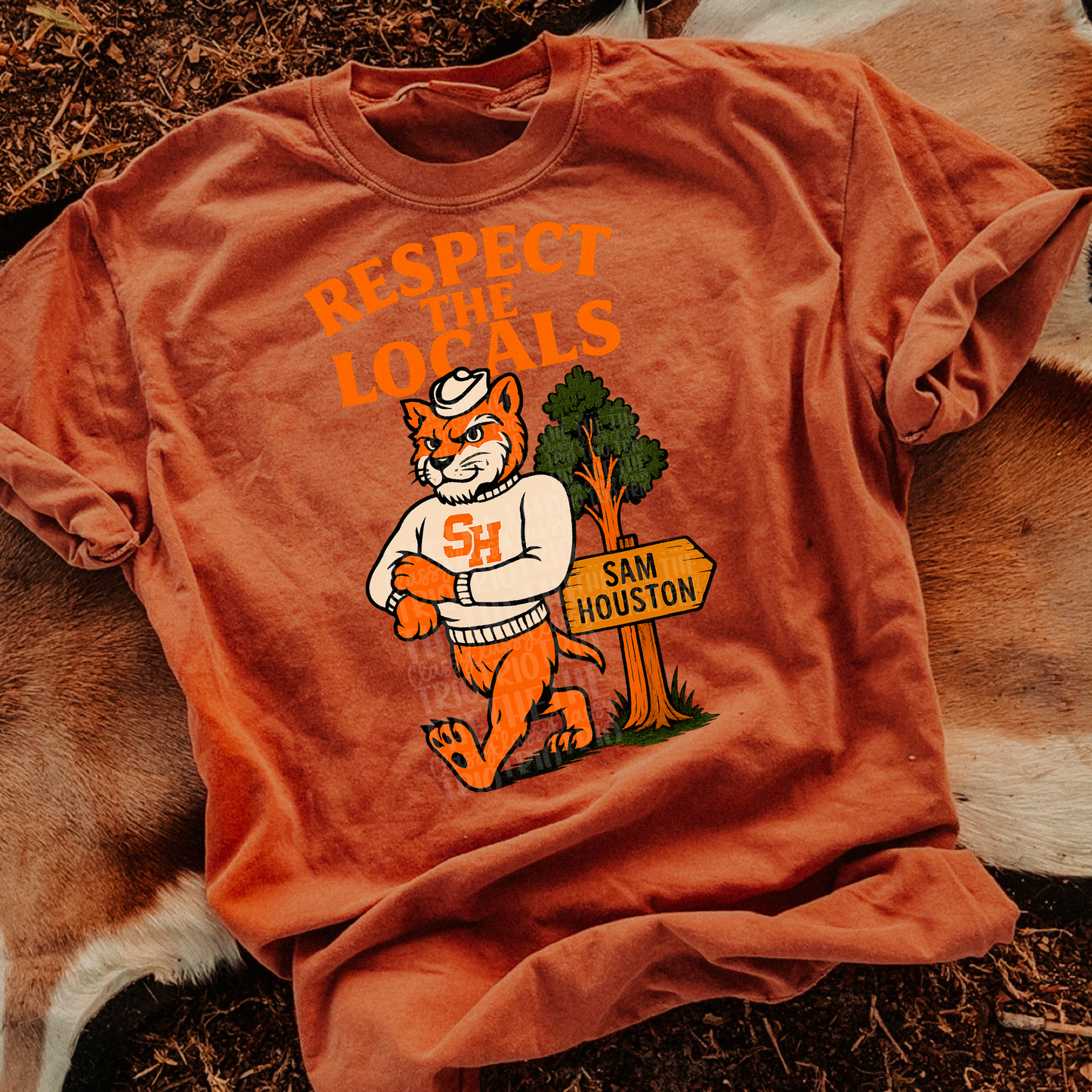 Respect the Locals | Digital Design | PNG | Sublimation | Sam Houston | Retro | Shirt Design | Trend | Vintage Chalk Distressed