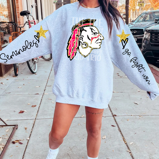 Seminoles Glitz Glam | Team Drawing Digital Design | PNG | Sublimation | Preppy Mascot Design | Kid Adult Shirt Design | Original Creator