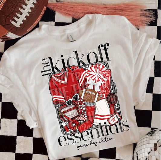 Kickoff Essentials Red, School Spirit Wear, Digital Design, Cheerleading Football (Digital Only)