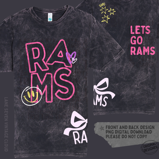 Rams Doodle | Digital Design | PNG | Sublimation | Shirt Design | Trending | Original Designer