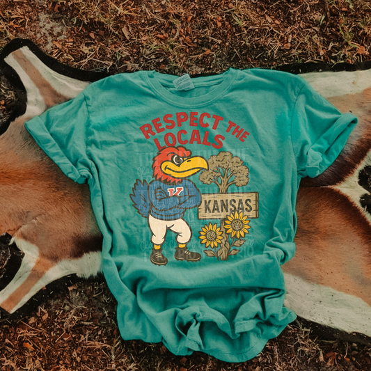 Respect the Locals | Digital Design | PNG | Sublimation | Kansas | Retro | Shirt Design | Trend | Vintage Chalk Distressed