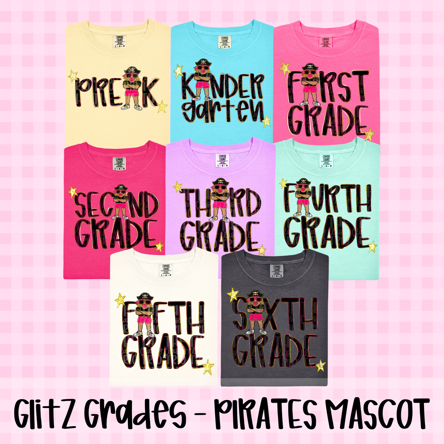 Glitz Mascot School Grades Bundle PNG | Preppy Design School Shirt PNG | Teacher | School Spirit Digital | Trendy