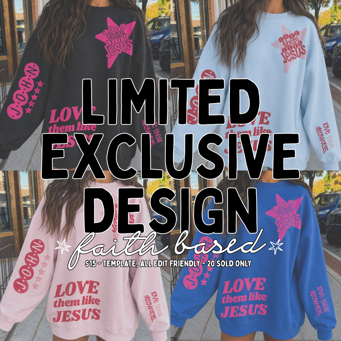 Limited Exclusive Faith Based Canva Template | Editable Faith Design | Sublimation & DTF Design