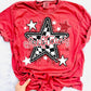 Chieftains Red Checkered Star Mascot PNG | Sports Mom Coquette Design | Game Day Shirt PNG | Team Spirit Mascot | School Spirit Digital | Trendy