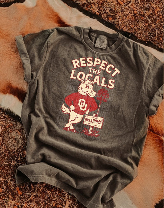 Respect the Locals | Digital Design | PNG | Sublimation | Oklahoma | Retro | Shirt Design | Trend | Vintage Chalk Distressed
