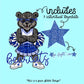 Bearcats Mascot PNG | Team Spirit Sublimation DTF Design, Blue White Cheerleading, School Spirit Wear Trending (Digital File)