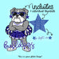 Bulldogs Mascot PNG | Team Spirit Sublimation Design, Blue White Cheerleading, School Spirit Wear (Digital File)