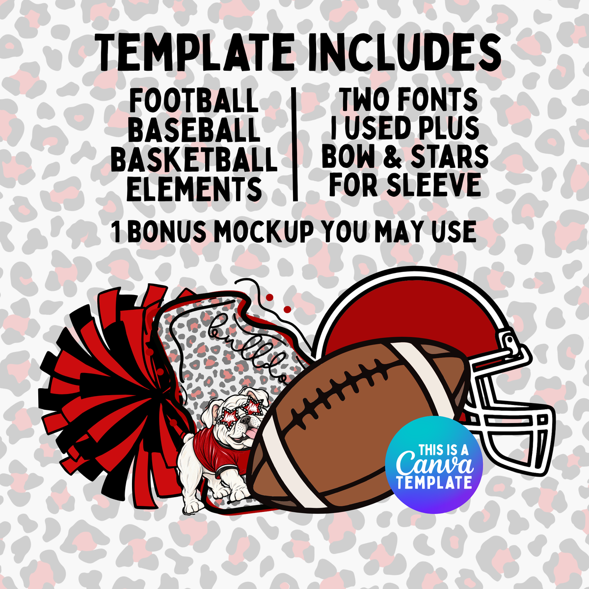 Campus Chaos Canva Template + Bundle | Editable Team Shirt Design | Custom Sports Mascot Template | Sublimation & DTF Design