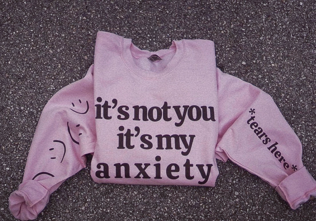 It’s not you It’s my Anxiety PNG | Trendy | DTF, Sublimation Design, Sleeve Design (Digital Design Only)