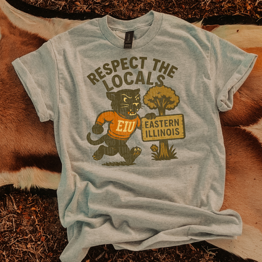 Respect the Locals | Digital Design | PNG | Sublimation | Eastern Illinois | Retro | Shirt Design | Trend | Vintage Chalk Distressed