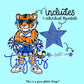Tigers Mascot PNG | Team Spirit Sublimation DTF Design, Blue White Cheerleading, School Spirit Wear Trending (Digital File)
