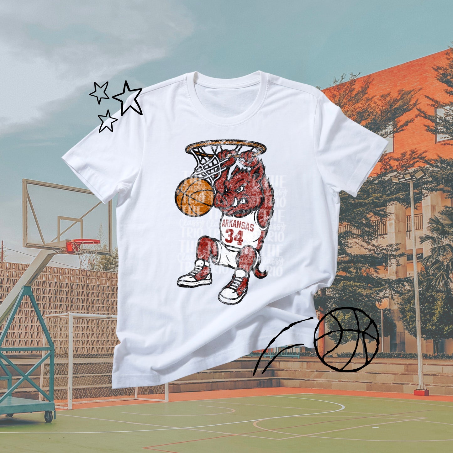 Vintage Basketball Grudge | Digital Design | PNG | Original Designer  | Retro | Shirt Design | Trend | Vintage Chalk Distressed | School Mascot