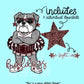 Bulldogs Maroon Mascot PNG | Team Spirit Sublimation Design, Cheerleading, School Spirit Wear (Digital File)