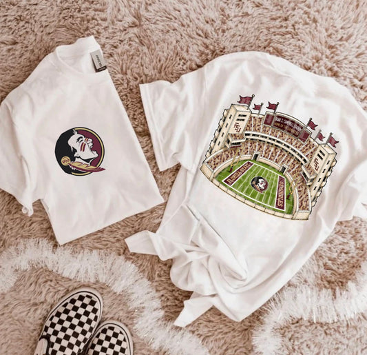 Garnet & Gold Football Stadium PNG | Gameday Clipart | Sports Stadium Illustration | Digital Download | Shirt Design PNG | Boutique Graphic