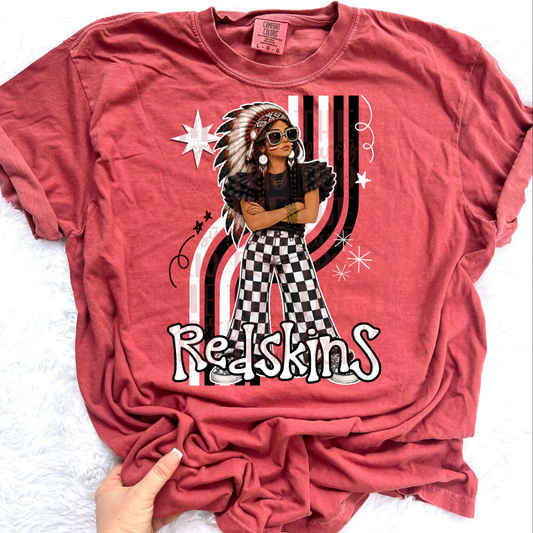 Redskin Retro Mascot PNG | Trendy Design School Shirt, Teacher, School Spirit Digital