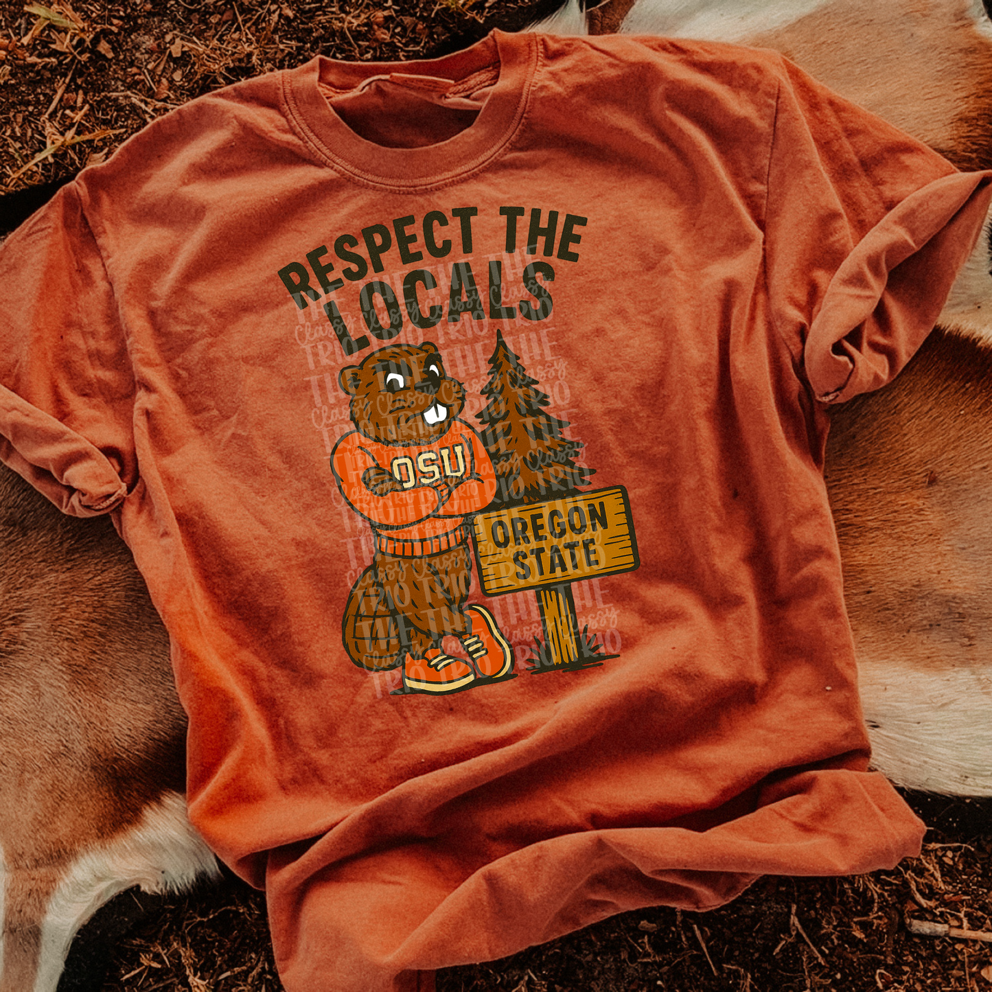 Respect the Locals | Digital Design | PNG | Sublimation | Oregon | Retro | Shirt Design | Trend | Vintage Chalk Distressed