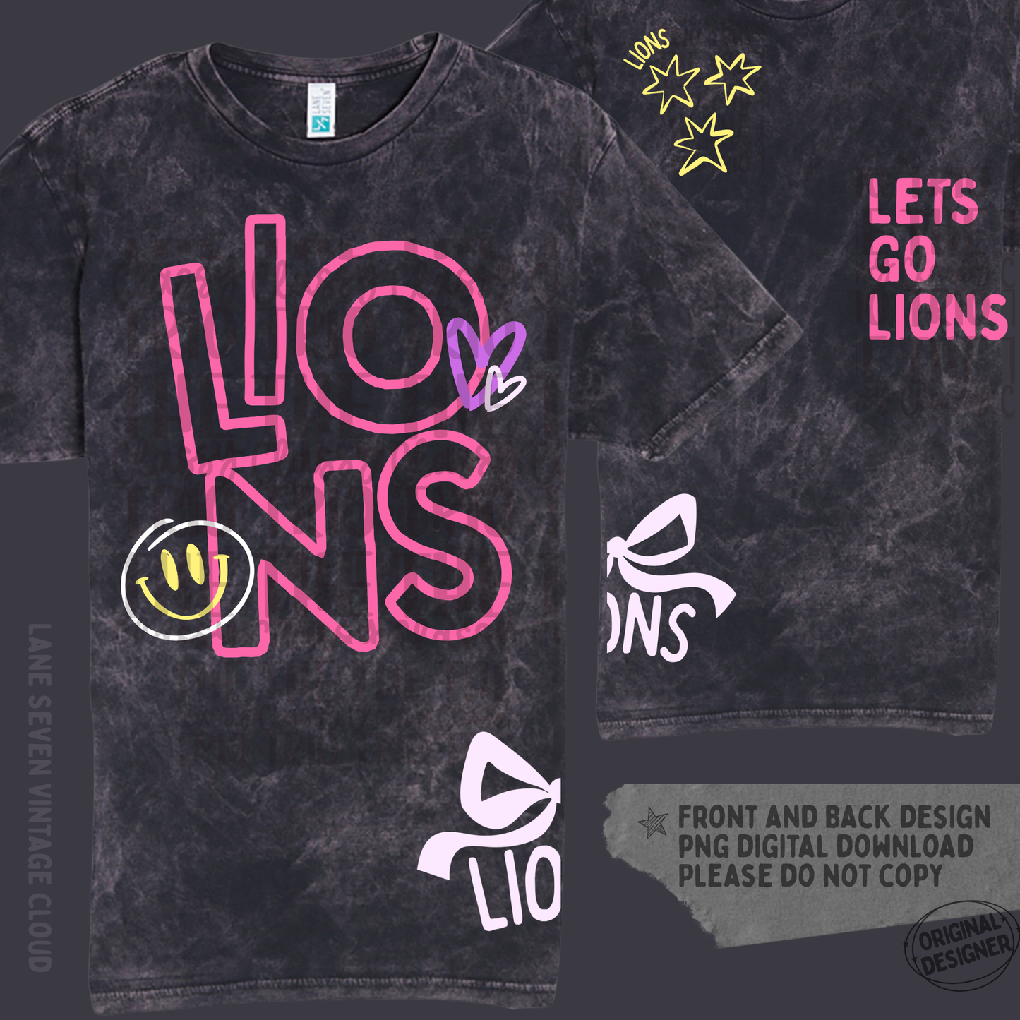 Lions Doodle | Digital Design | PNG | Sublimation | Shirt Design | Trending | Original Designer