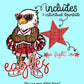 Eagles Mascot PNG | Team Spirit Sublimation Design, Red Cheerleading, School Spirit Wear (Digital File)