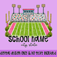 Pink Pastel Football Field Design School Shirt PNG | Teacher, School Spirit Digital, Trendy, Friday Night Lights