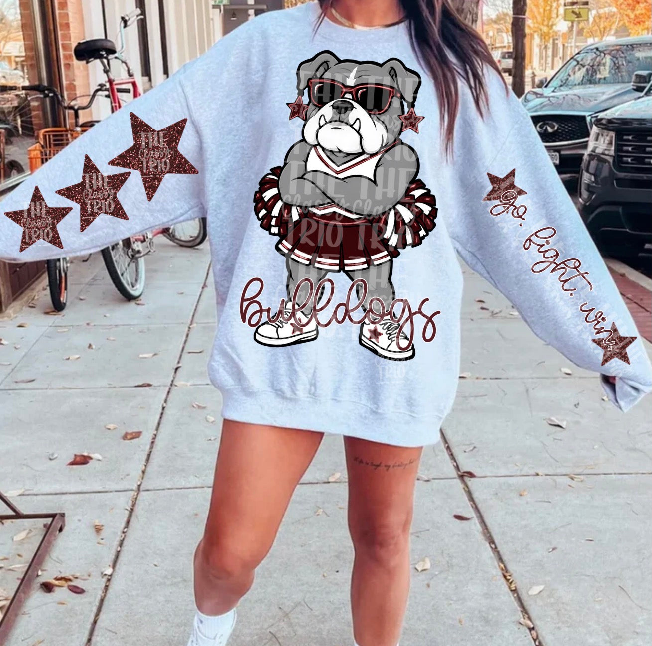 Bulldogs Maroon Mascot PNG | Team Spirit Sublimation Design, Cheerleading, School Spirit Wear (Digital File)