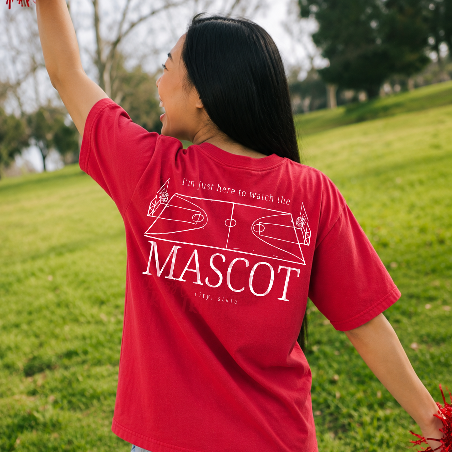 Basketball Sideline Observer Canva Template | Editable Team Shirt Design | Custom Sports Mascot Template | Sublimation & DTF Design