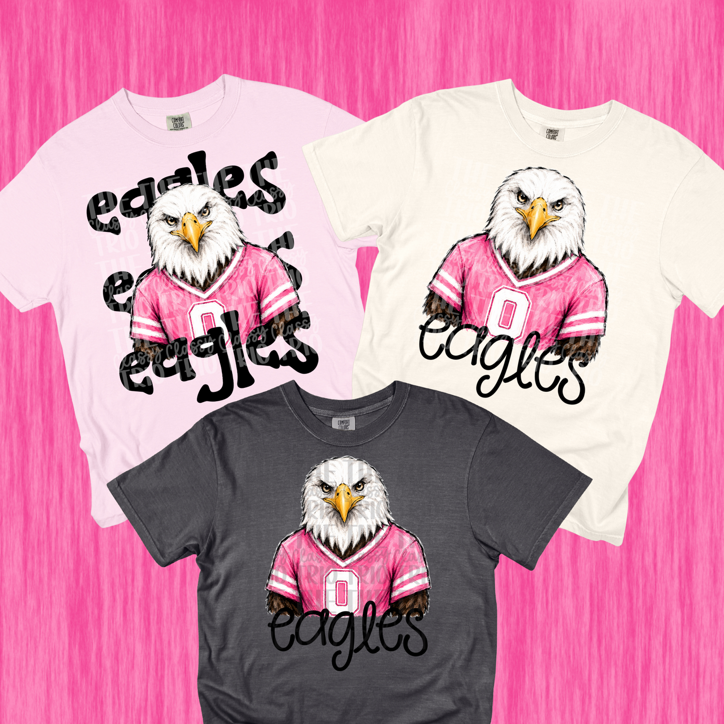 Pink Eagles Simple and Stack PNG | Preppy Design School Shirt PNG | Teacher | School Spirit Digital | Trendy