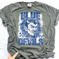 Blue Devils Grudge | Digital Design | PNG | Original Designer Retro Shirt Design | Trend | Vintage Chalk Distressed | School Mascot