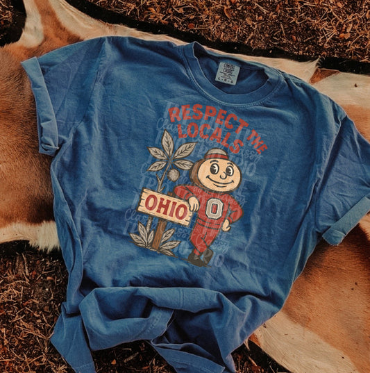 Respect the Locals | Digital Design | PNG | Sublimation | ohio | Retro | Shirt Design | Trend | Vintage Chalk Distressed