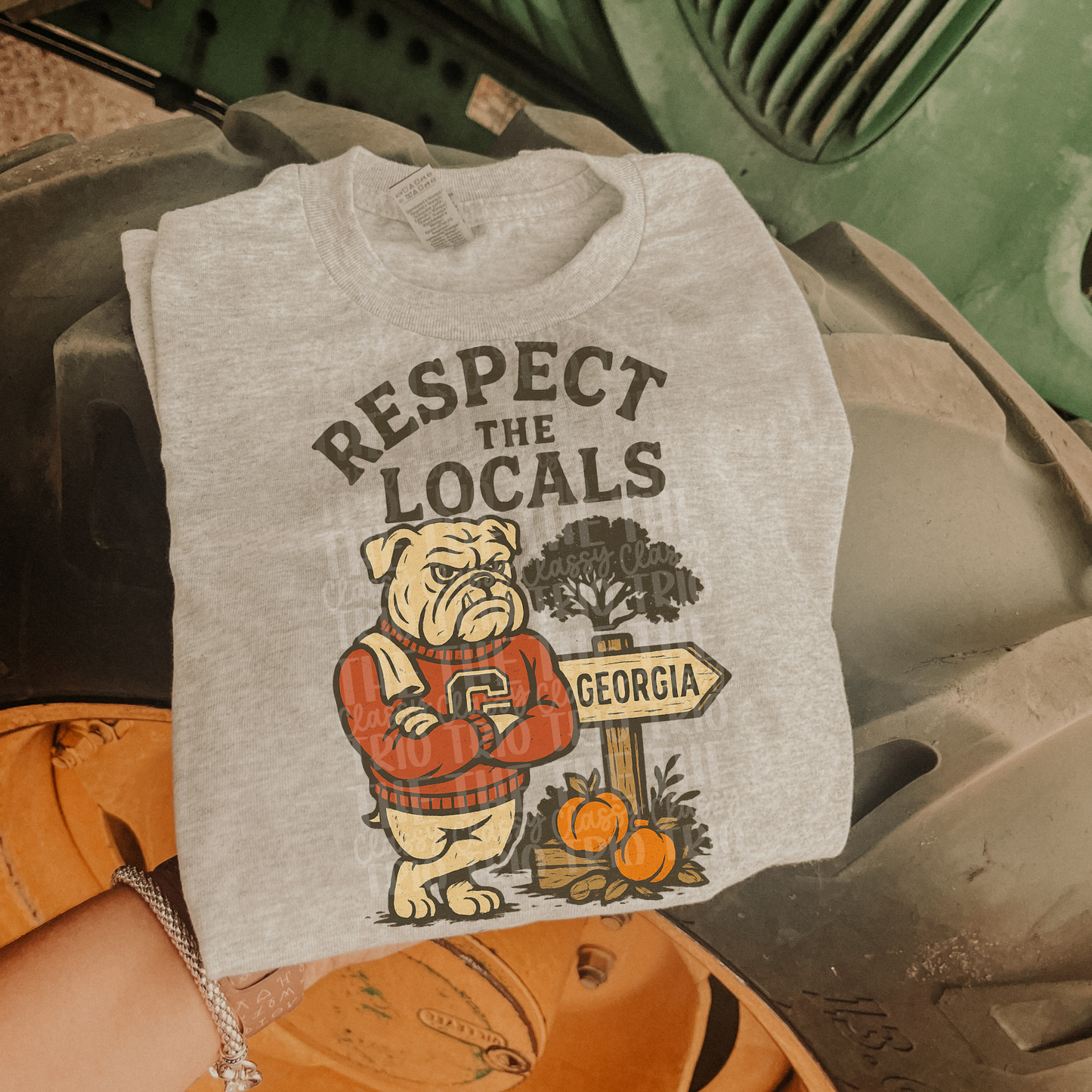 Respect the Locals | Digital Design | PNG | Sublimation | Georgia | Retro | Shirt Design | Trend | Vintage Chalk Distressed