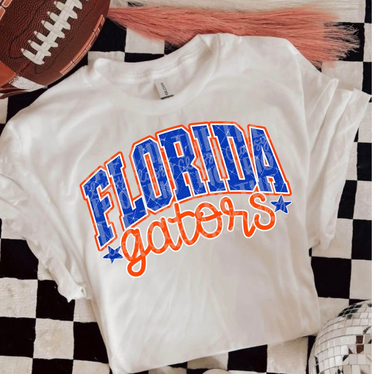 Florida Distress Varsity Look, School Spirit Wear, PNG Digital Design,, Football (Digital Only)