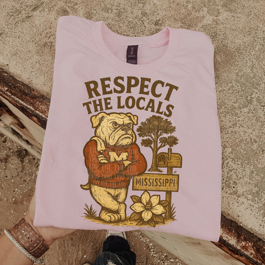 Respect the Locals | Digital Design | PNG | Sublimation | Mississippi | Retro | Shirt Design | Trend | Vintage Chalk Distressed