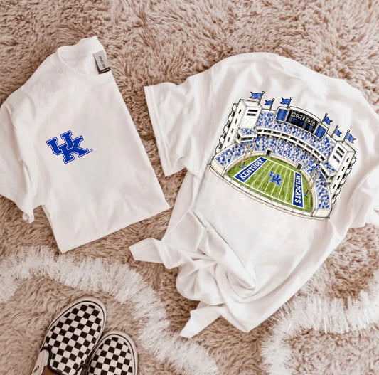 Blue & White Football Stadium PNG | Gameday Clipart | Sports Stadium Illustration | Digital Download | Shirt Design PNG | Boutique Graphic