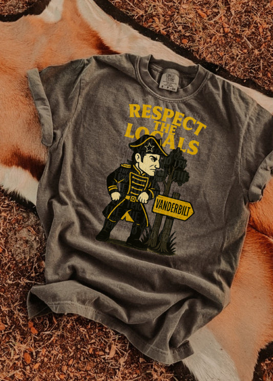 Respect the Locals | Digital Design | PNG | Sublimation | Vanderbilt | Retro | Shirt Design | Trend | Vintage Chalk Distressed