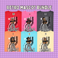 Retro Mascots Bundle PNG | Trendy Design School Shirt, Teacher, School Spirit Digital