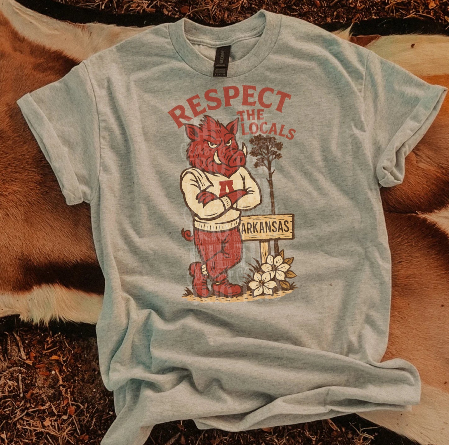 Respect the Locals | Digital Design | PNG | Sublimation | Arkansas | Retro | Shirt Design | Trend | Vintage Chalk Distressed