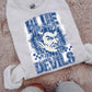 Blue Devils Grudge | Digital Design | PNG | Original Designer Retro Shirt Design | Trend | Vintage Chalk Distressed | School Mascot