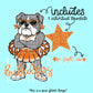 Bulldogs Mascot PNG | Team Spirit Sublimation Design, Orange White Cheerleading, School Spirit Wear (Digital File)