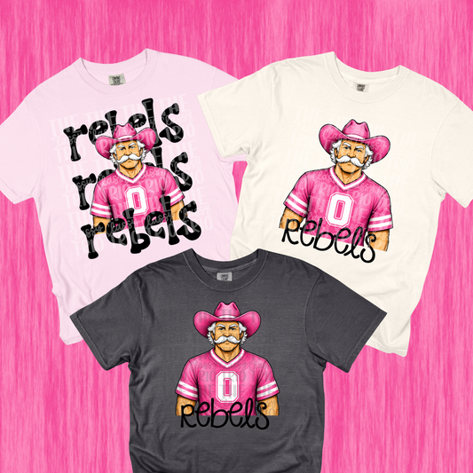 Pink Rebels Simple and Stack PNG | Preppy Design School Shirt PNG | Teacher | School Spirit Digital | Trendy