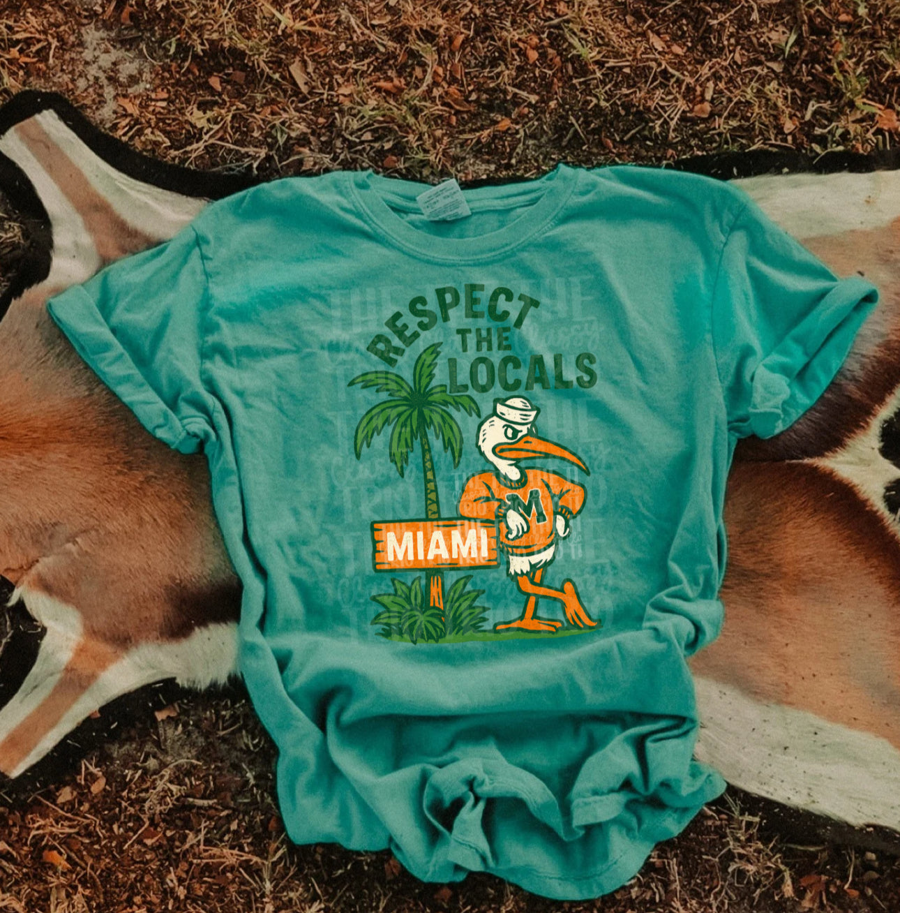 Respect the Locals | Digital Design | PNG | Sublimation | Miami | Retro | Shirt Design | Trend | Vintage Chalk Distressed