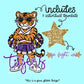 Tigers Mascot PNG | Team Spirit Sublimation DTF Design, Purple Gold White Cheerleading, School Spirit Wear Trending (Digital File)